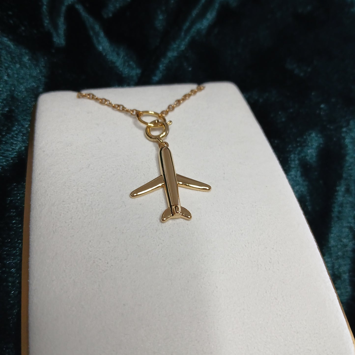 With You Always - Golden Tone Airplane Charm