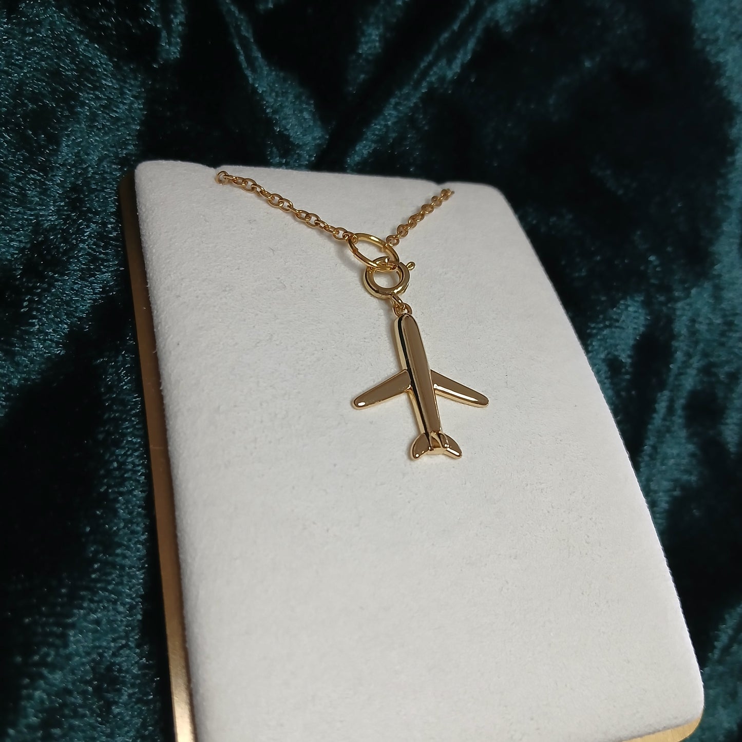 With You Always - Golden Tone Airplane Charm
