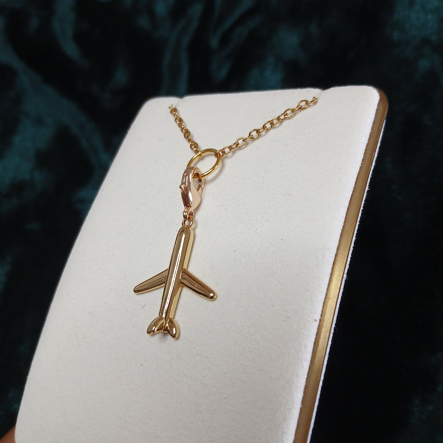 With You Always - Golden Tone Airplane Charm