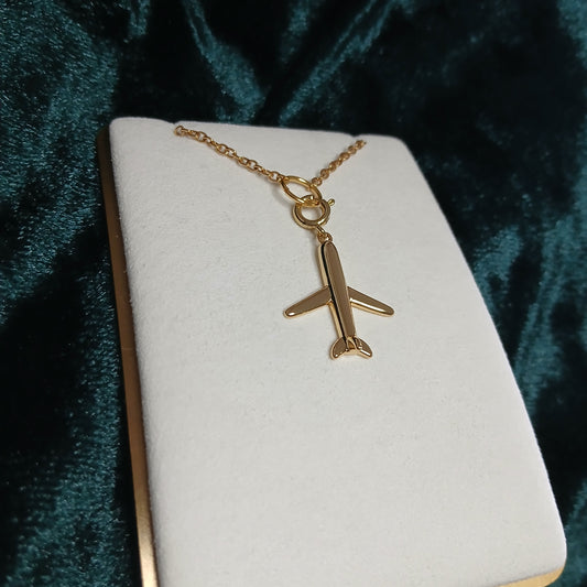 With You Always - Golden Tone Airplane Charm